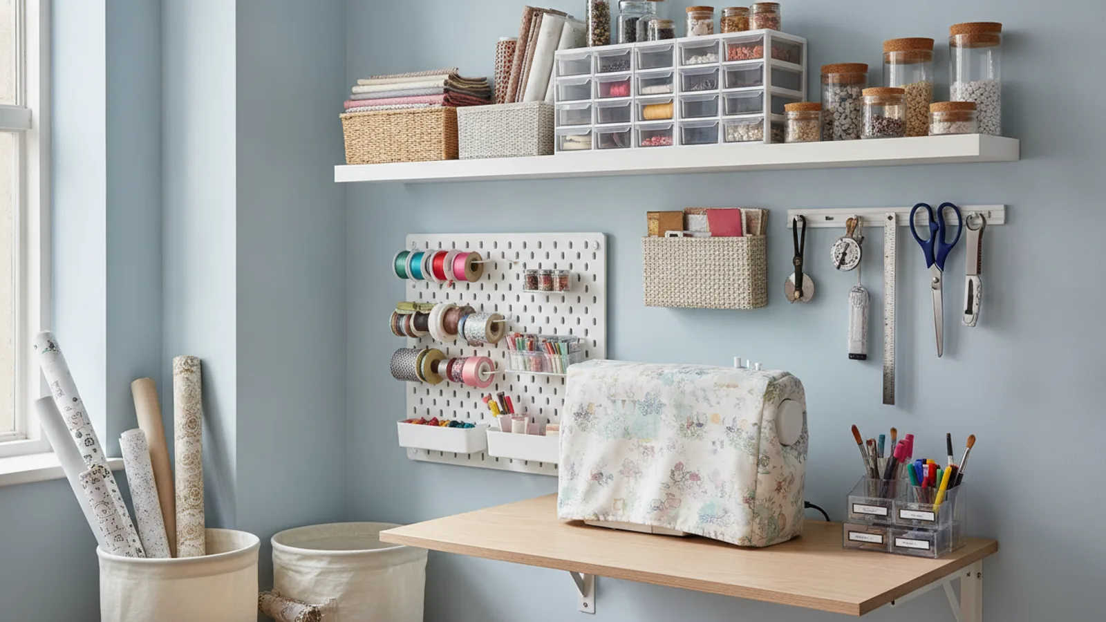 How To Store Craft Supplies In A Small Space | Graemeakers